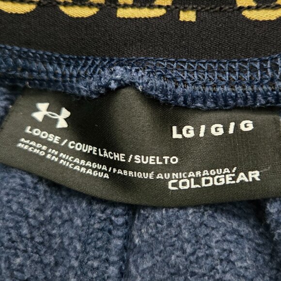 Under Armour Project Rock Sweatpants Men Navy Gold Patriotic Respect Spell Out L - Picture 5 of 6
